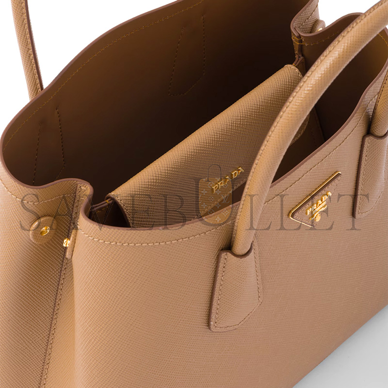 Pra*a medium Pra*a double saffiano leather bag 1bg887 (33*25*14.5cm)